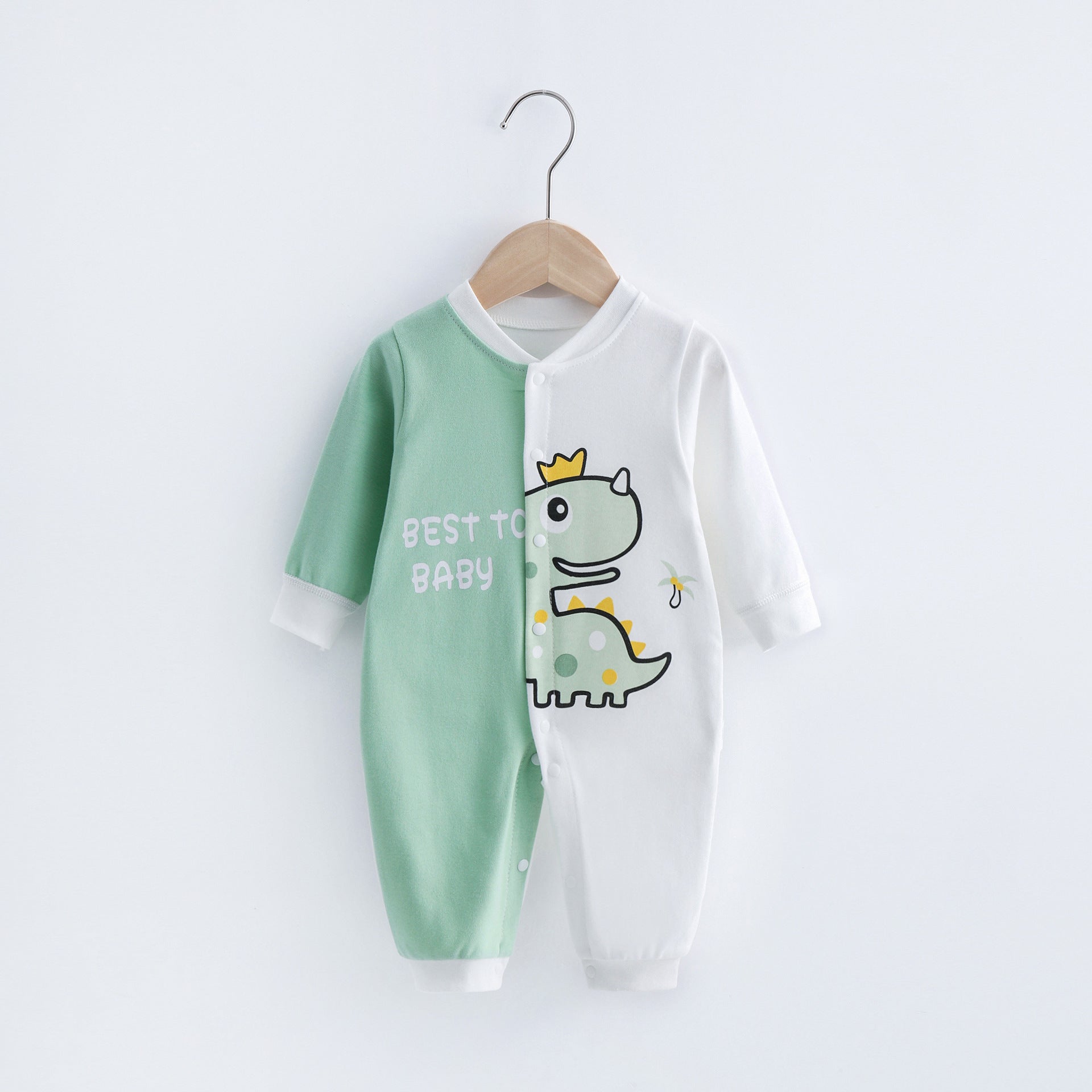 Spring And Autumn Combed Cotton Baby One-piece Long Sleeve