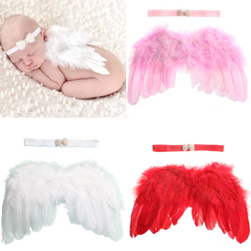 Children's Headband With Angel Feather Wings