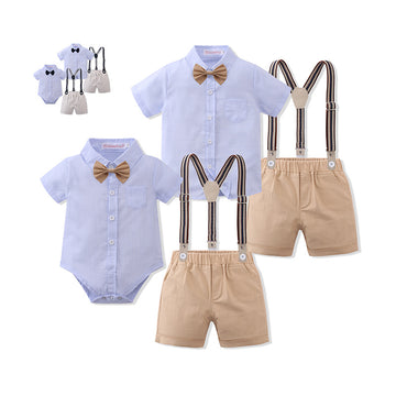 Summer Short Sleeved Children's Suspender Suit